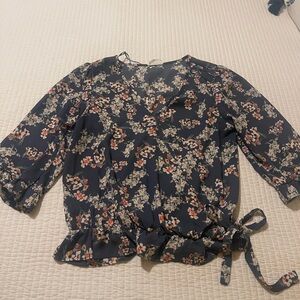 Floral Navy Women's Top